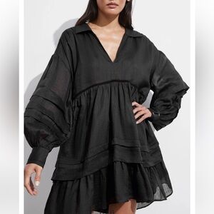 & Other Stories Black Long Sleeve Dress